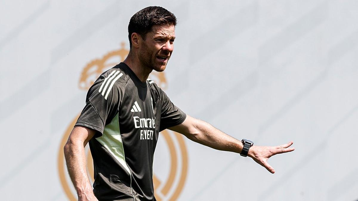 Las imágenes del primer entrenamiento del Real Madrid de Xabi Alonso