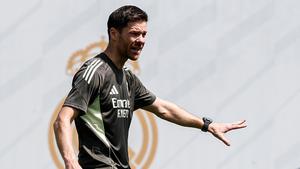 Las imágenes del primer entrenamiento del Real Madrid de Xabi Alonso