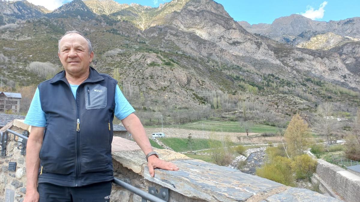 Antonio Lafón, en el valle de Benasque.