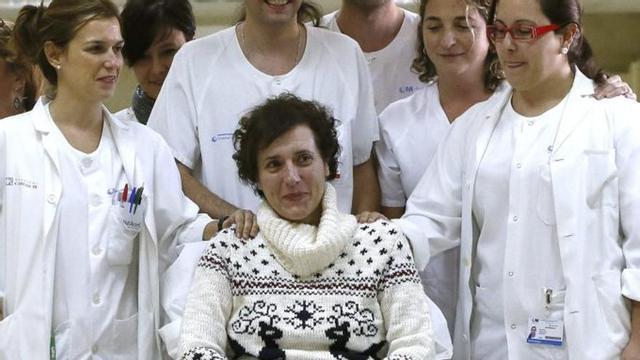 Teresa Romero, sanitària que es va infectar d’Ebola el 2014 a Madrid.Teresa Romero, sanitària que es va infectar d’Ebola el 2014 a l’Hospital Carlos III de Madrid després de tractar un malalt repatriat de l’Àfrica. | FERNANDO ALVARADO
