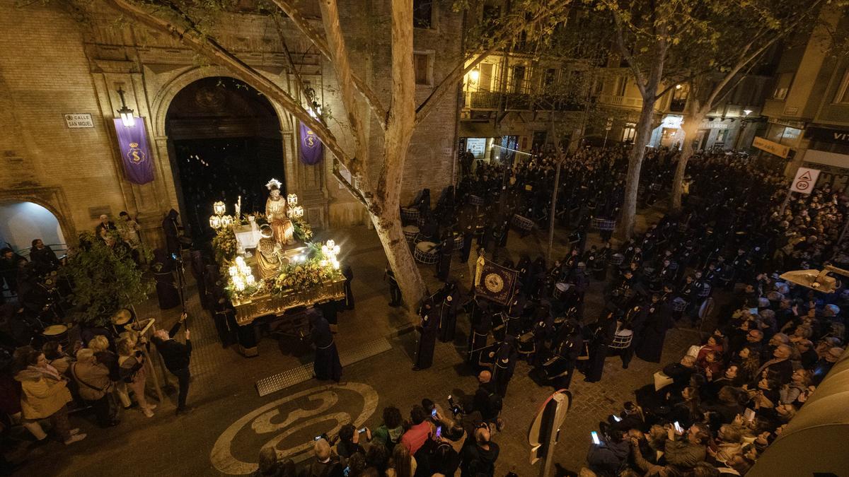 SEMANA SANTA, PROCESION LUNES SANTO, SALIDA DEL NAZARENO DE LA IGLESIA DE SAN MIGUEL