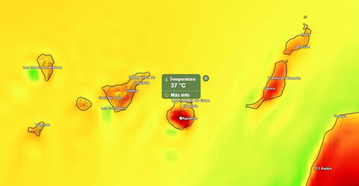 Las temperturas en Gran Canarias pueden superar los 37 grados
