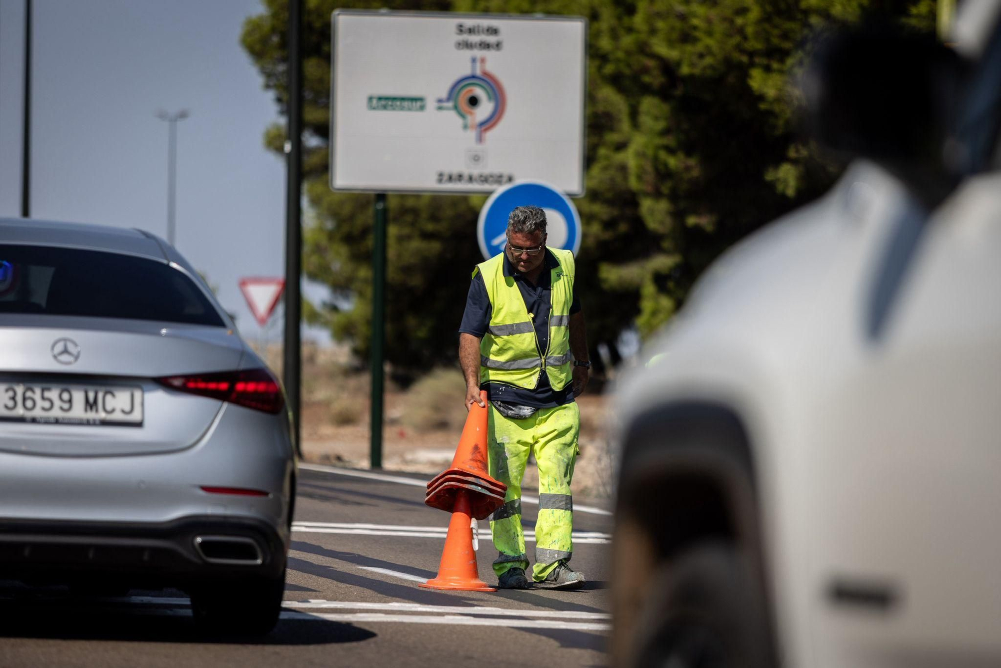 Abierta al tráfico la primera turbo rotonda de Zaragoza