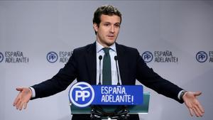 El vicesecretario de comunicación del PP, Pablo Casado, en una foto de archivo.