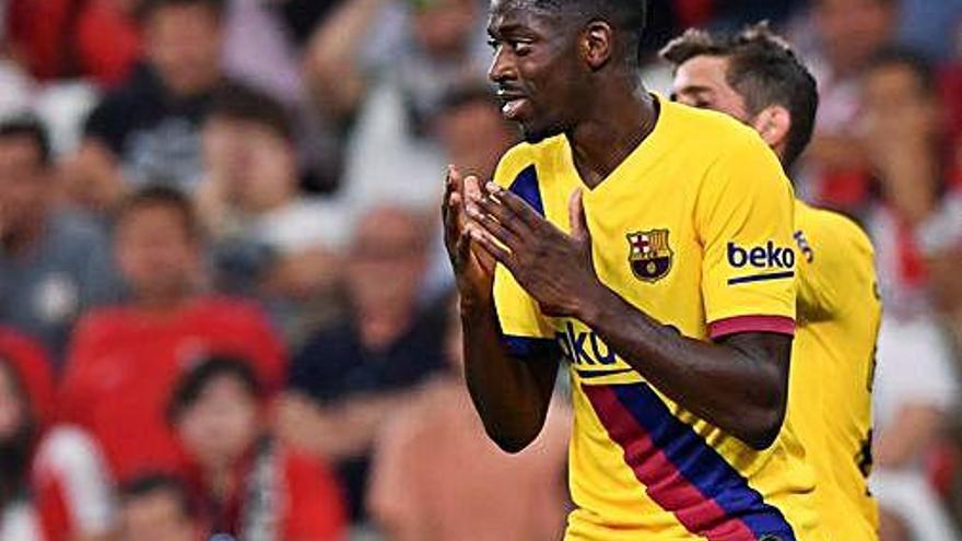 Dembélé en l&#039;últim partit de lliga contra l&#039;Athletic Club de Bilbao