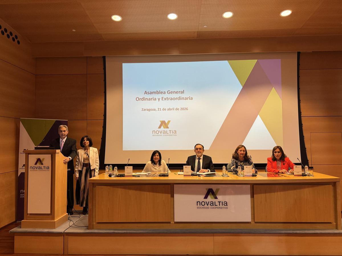 Un momento de la Asamblea General de Novaltia, celebrada este martes.