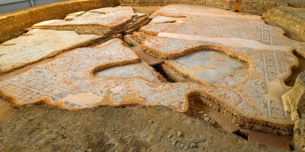 Mosaicos romanos de la villa romana de La Olmeda