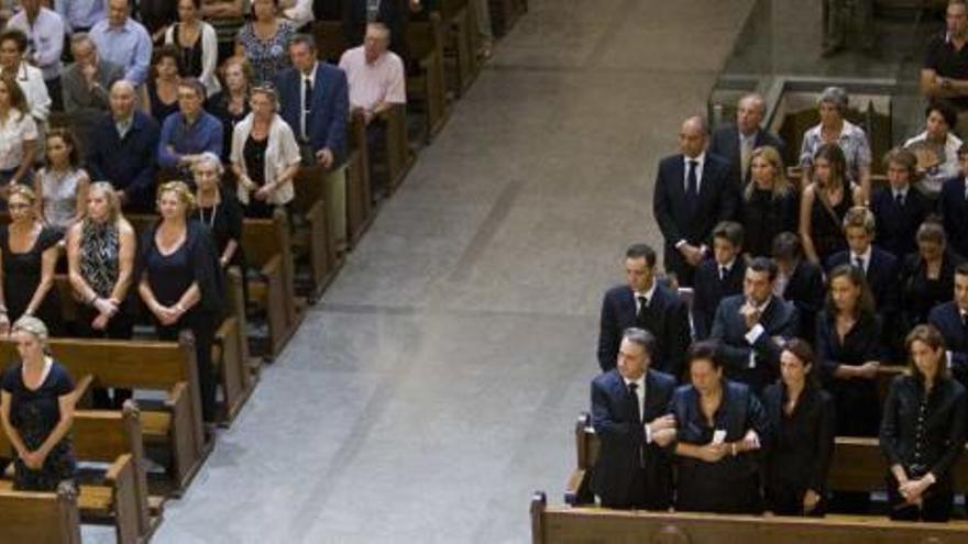 Un momento de la misa ofrecida por el expresidente de la CAM Vicente Sala.