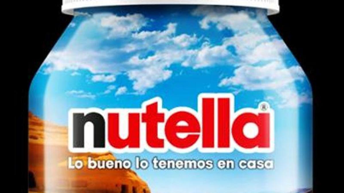 Tarro de Nutella cuyo diseño está protagonizado por la Playa de Los Cocedores