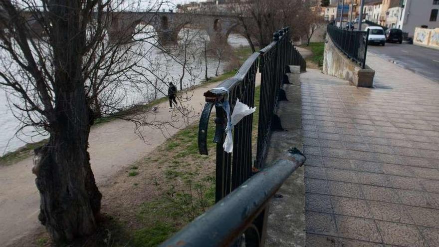 La barandilla del paseo del Duero en la margen derecha aparece destrozada.