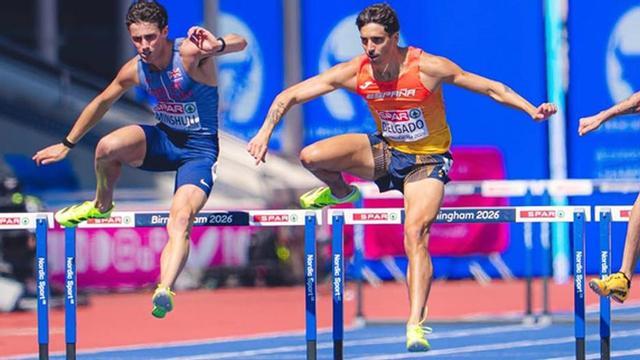 Delgado, en plena acción durante las semifinales. | RFEA