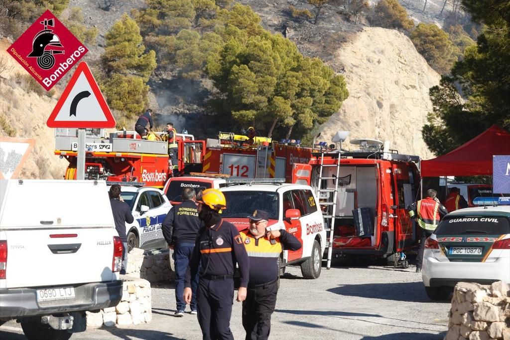 Estas son las imágenes del incendio de Altea Hills y el Mascarat