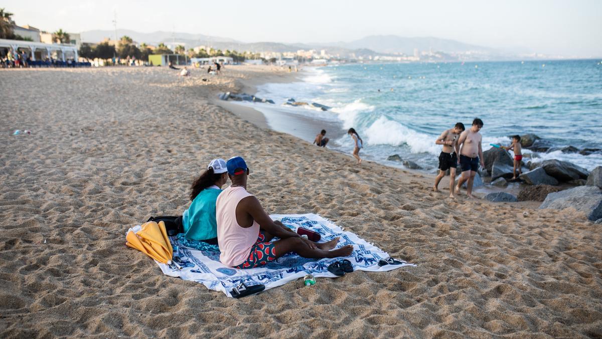 Una playa de Badalona, durante el verano de 2022