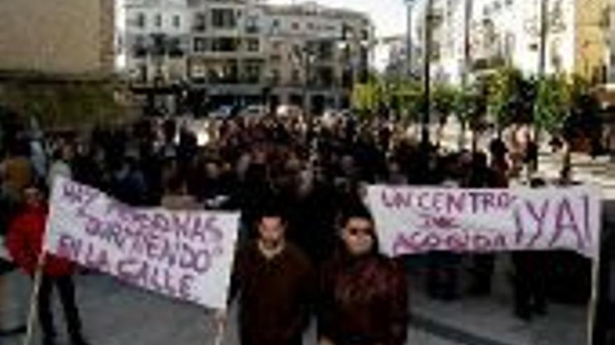 Manifestación en defensa de los ´sin techo´