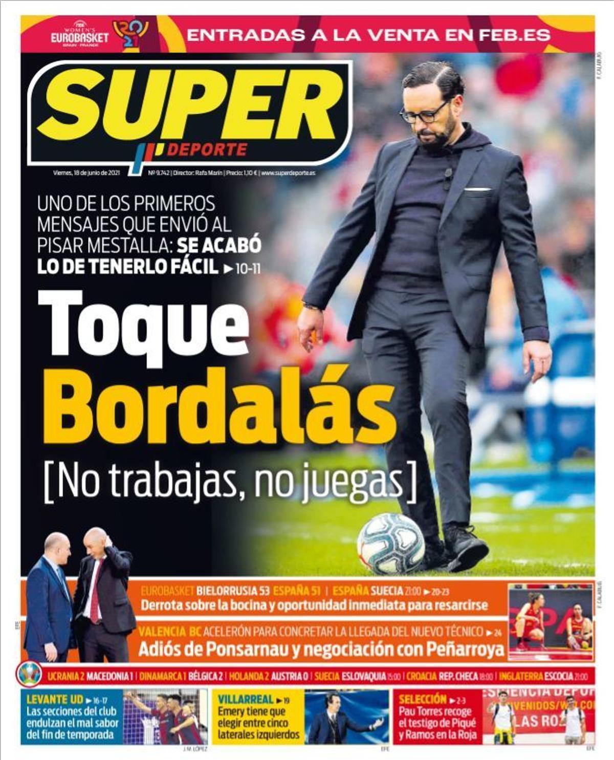 La portada de Superdeporte del viernes