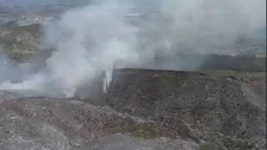 Así es la zona donde está el fuego de la Calderona