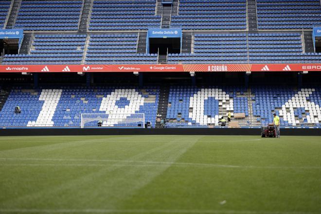 Así se encuentra el estadio de Riazor tras reparar los daños de la invasión del Deportivo - Las Palmas