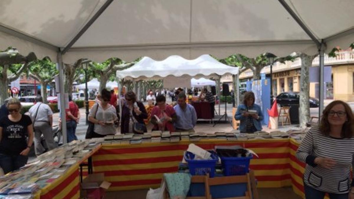 Imagen de una edición anterior de la Feria del Libro de Calatayud.
