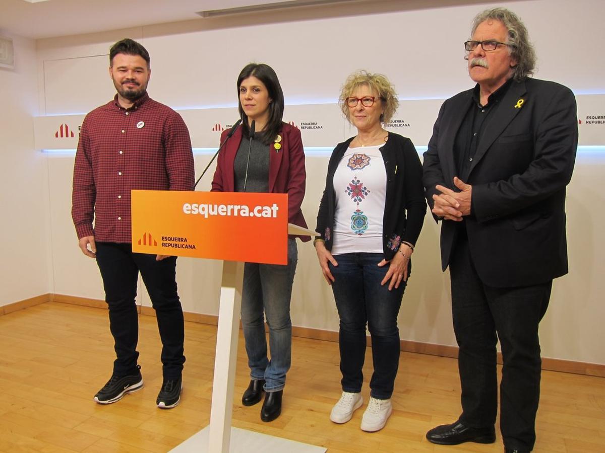 Gabriel RufiÃ¡n, Marta Vilalta, Mirella CortÃ?s y Joan TardÃ  (ERC)