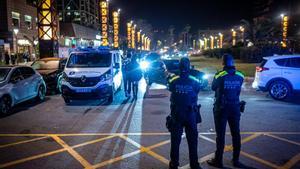 Dispositivo de vigilancia policial en Barcelona.