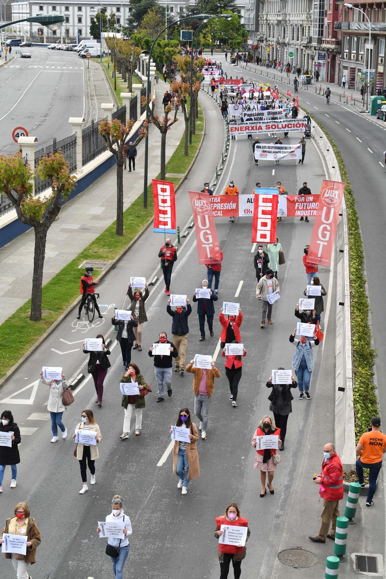 Manifestación del 1 de mayo en A Coruña