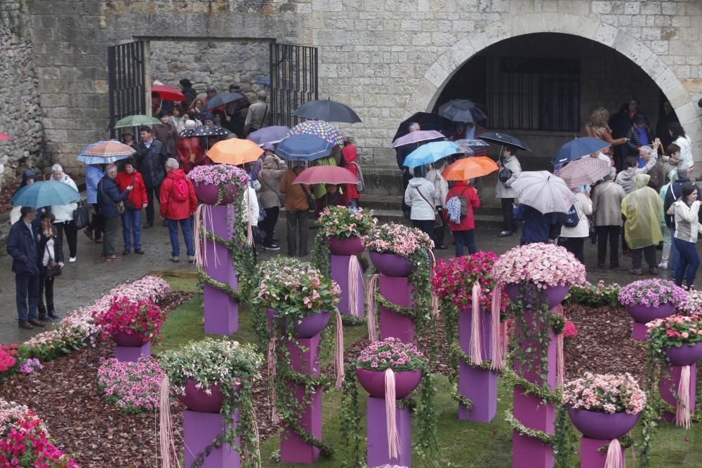 La pluja no desanima l'afluència de públic a «Temps de Flors»