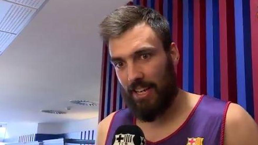 Pierre Oriola, con la camiseta del FC Barcelona.