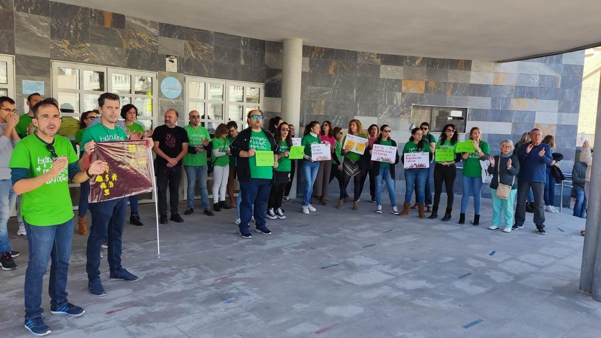 Protesta de educación en Archena.