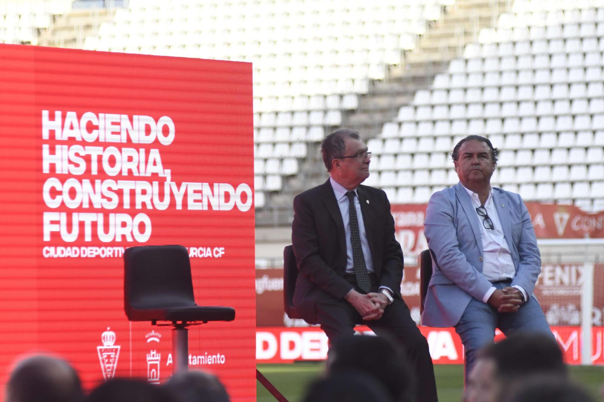 La presentación de la Ciudad Deportiva del Real Murcia, en imágenes