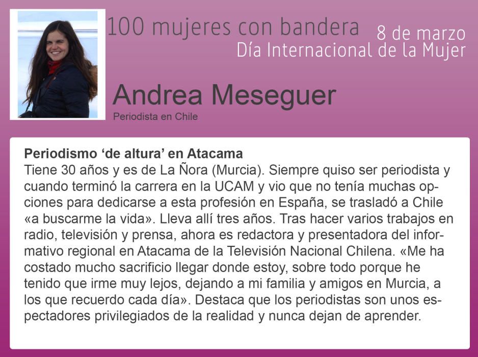 100 mujeres con bandera