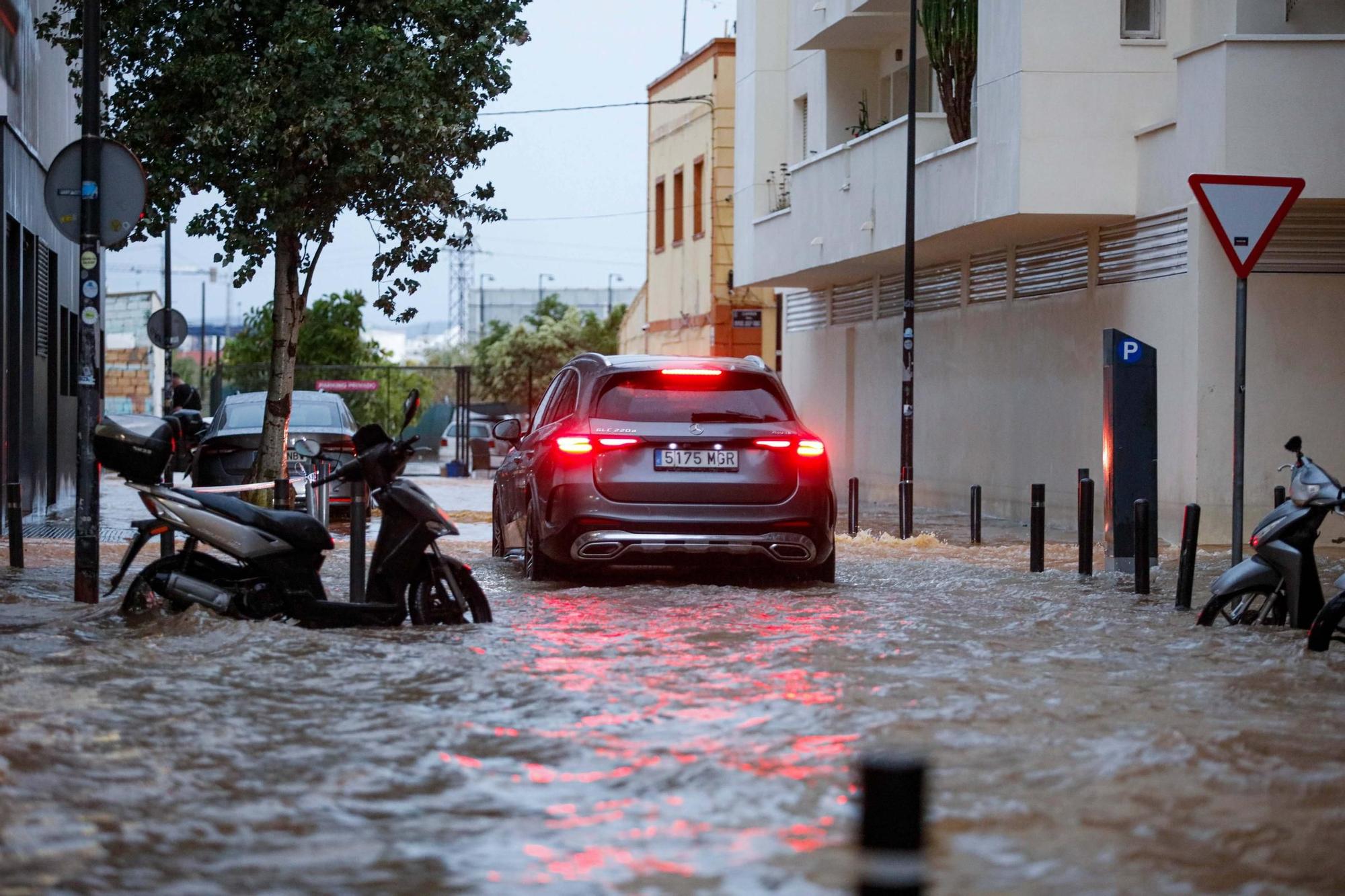 Las imágenes de la dana 'Alice' en la tarde del sábado en Ibiza