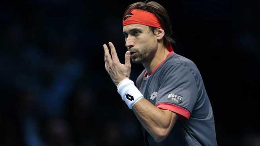 David Ferrer, durante el partido ante Nadal.