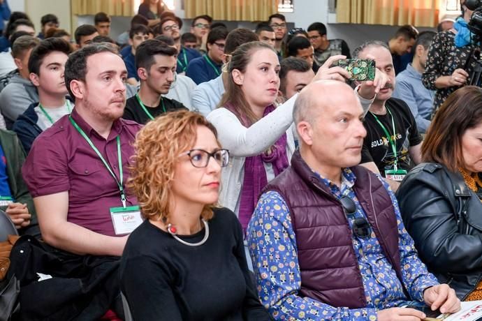 GRAN CANARIA  18-03-19   VECINDARIO. SANTA LUCIA DE TIRAJANA.   Encuentro Internacional en Santa Lucía. Acto de apertura del Encuentro Internacional, con alumnos de Francia, Portugal, Eslovenia, Turquía y de Santa Lucía en el IES Santa Lucia.  FOTOS: JUAN CASTRO  | 18/03/2019 | Fotógrafo: Juan Carlos Castro