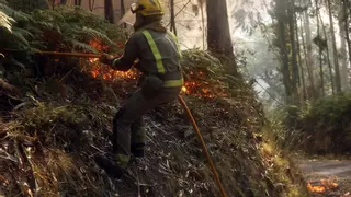 Detienen a una persona por un incendio en Celanova a la que se le imputan otros veinte fuegos