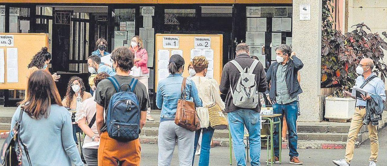 Opositores en la última convocatoria de plazas para Educación Secundaria.