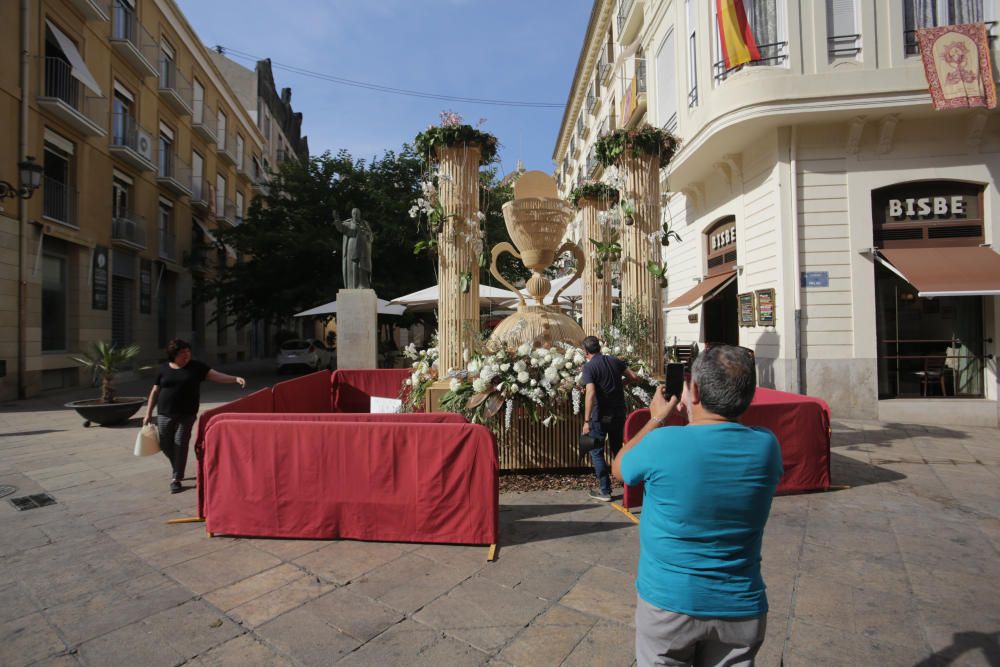 Las Rocas, expuestas en la plaza de la Virgen