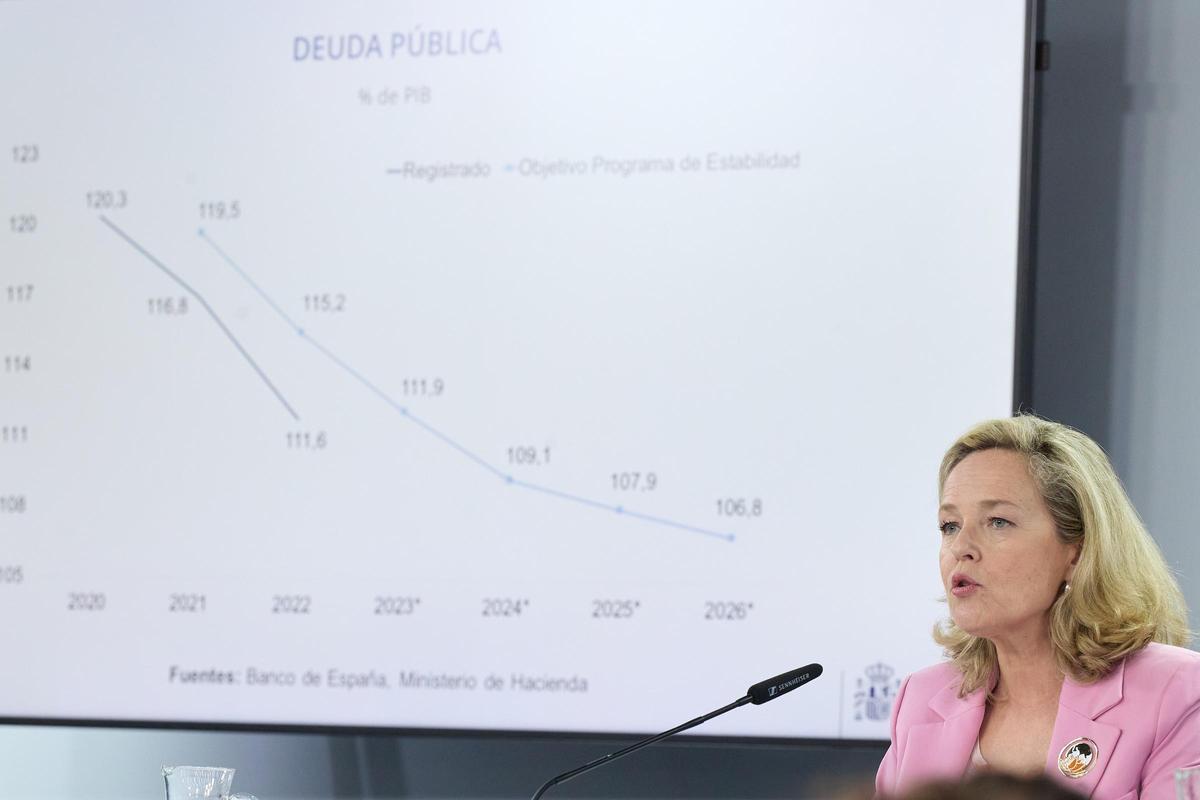 La vicepresidenta primera en funciones, Nadia Calviño, en una imagen de archivo. La vicepresidenta primera en funciones, Nadia Calviño, en una imagen de archivo.