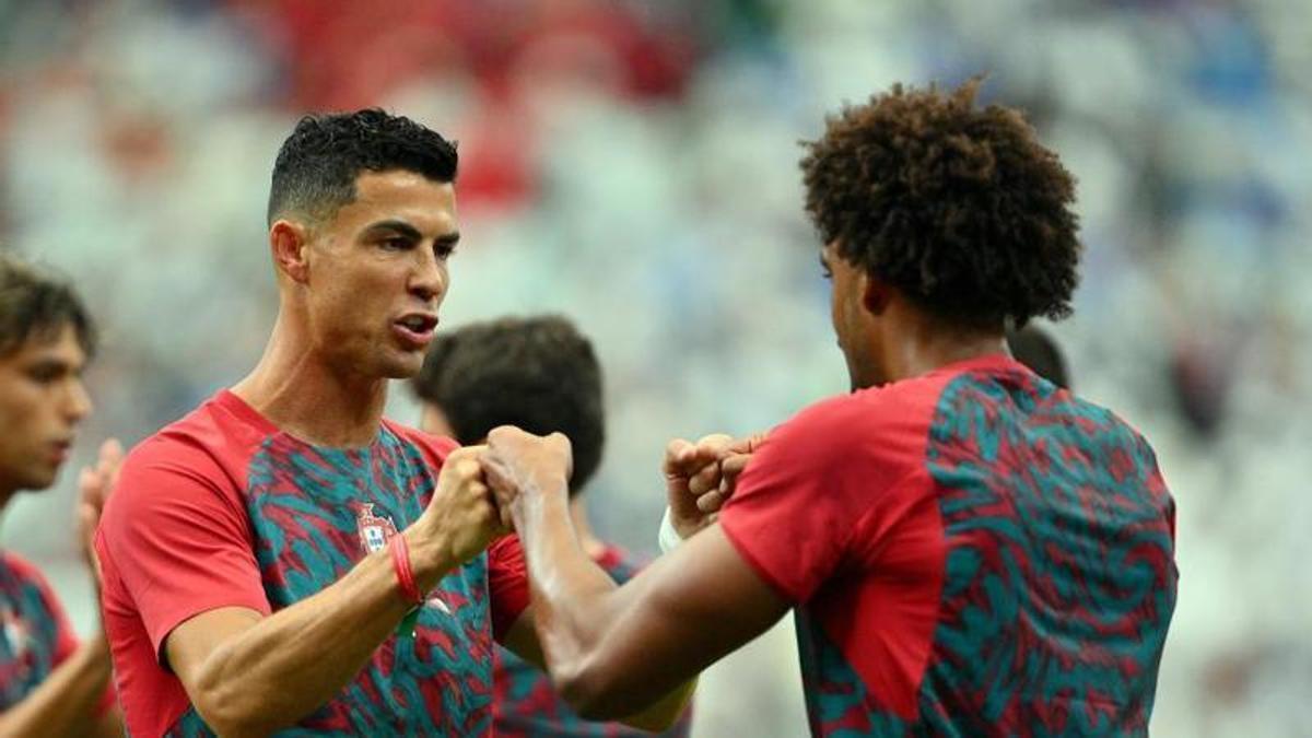 Cristiano Ronaldo y Renato Veiga.