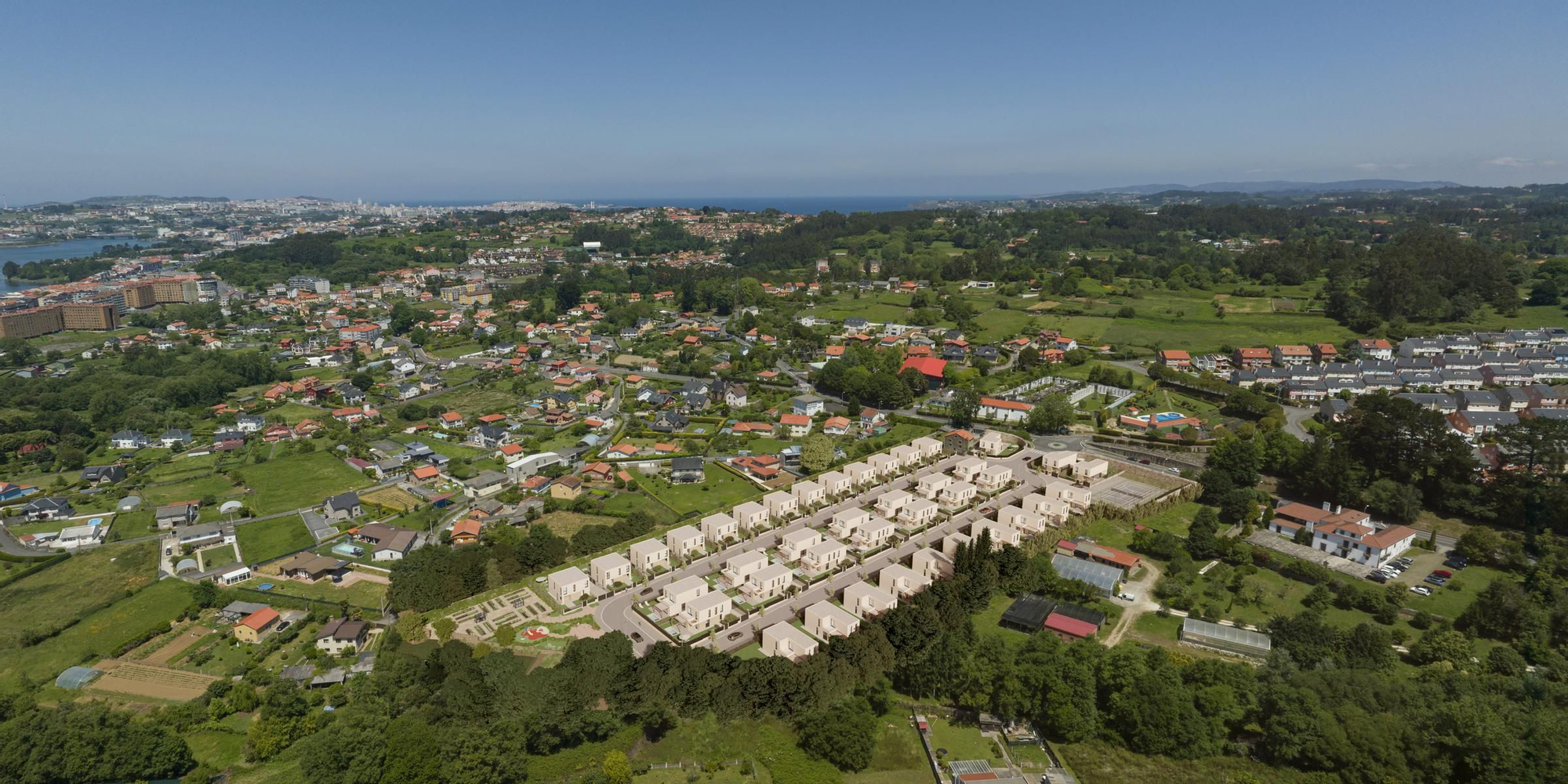 A la venta los primeros chalés de Jardín de Vega Residencial en Oleiros
