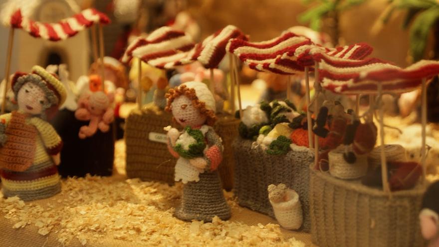 Así es el Nacimiento creado con &#039;crochet&#039; que se exhibe en Palma