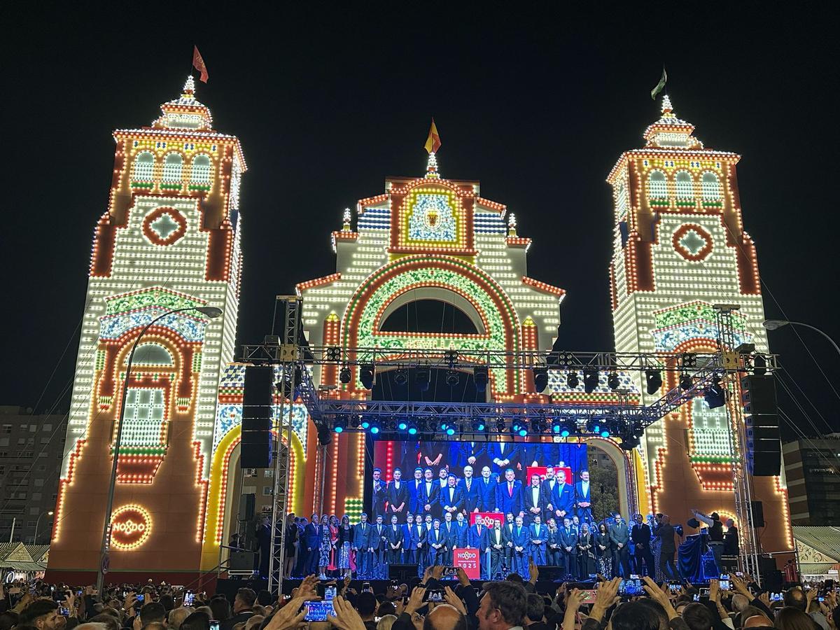 El espectáculo del alumbrao de la Feria de Abril