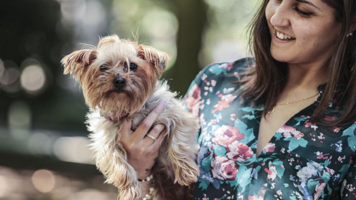 Ester Cordero, con «Freya».