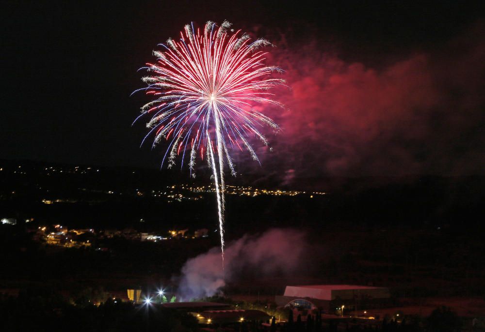 El castell de focs de Manresa 2020 vist des del Puigberenguer