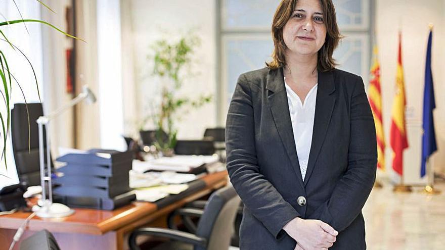 La consellera y líder de EUPV, Rosa Pérez.