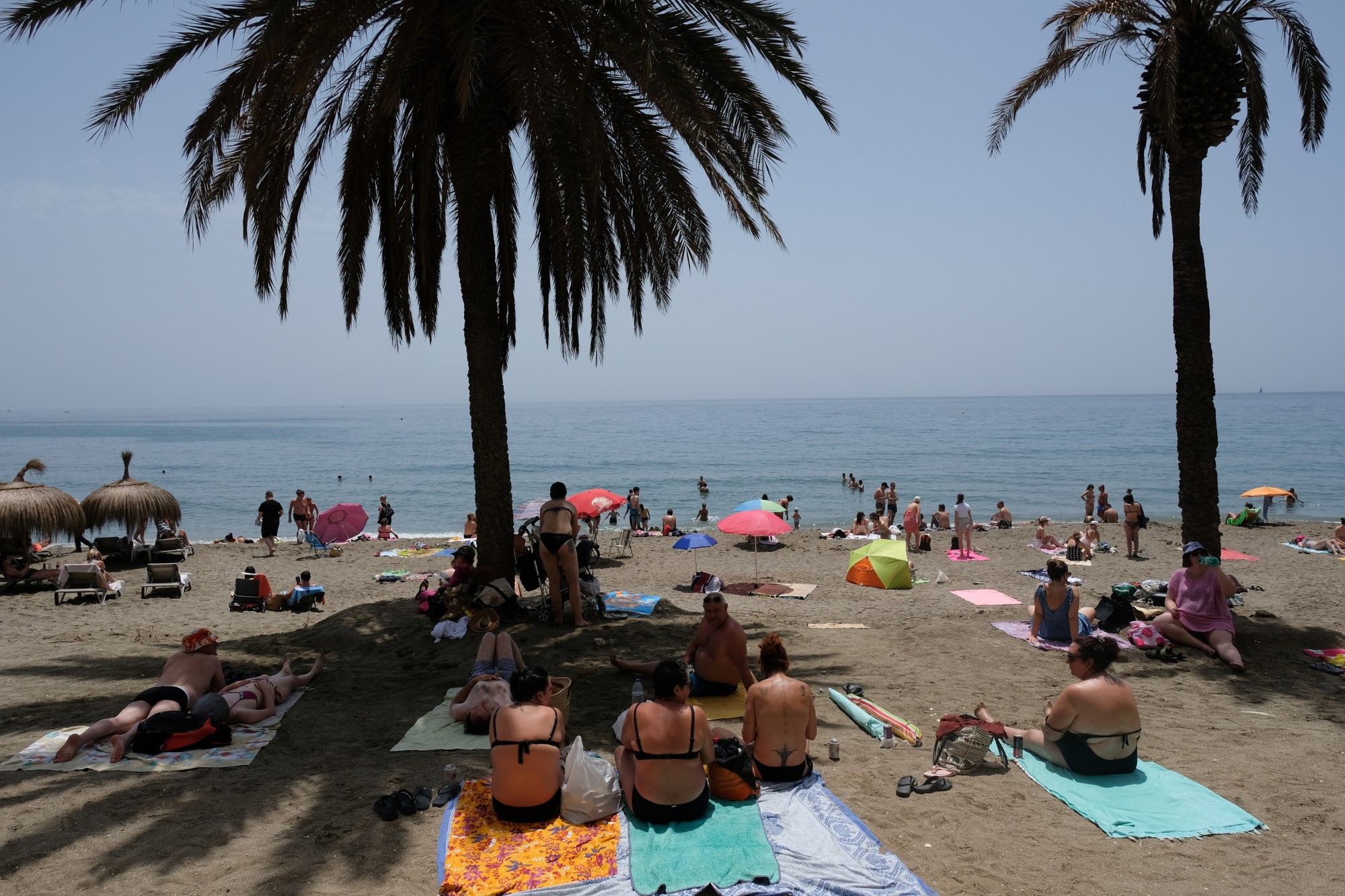 Las playas de Málaga, llenas en el primer domingo de julio