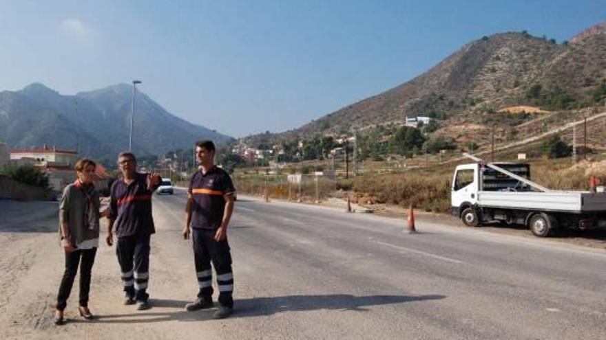 La Vall habilita una acera en el vial que une el Carbonaire y el paraje de San José