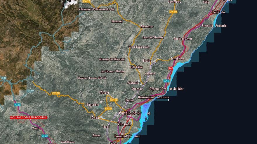 El visor permet conéixer els escenaris d’inundacions i erosió de la costa, a través d’escenaris predictius l’any 2050 i 2100.