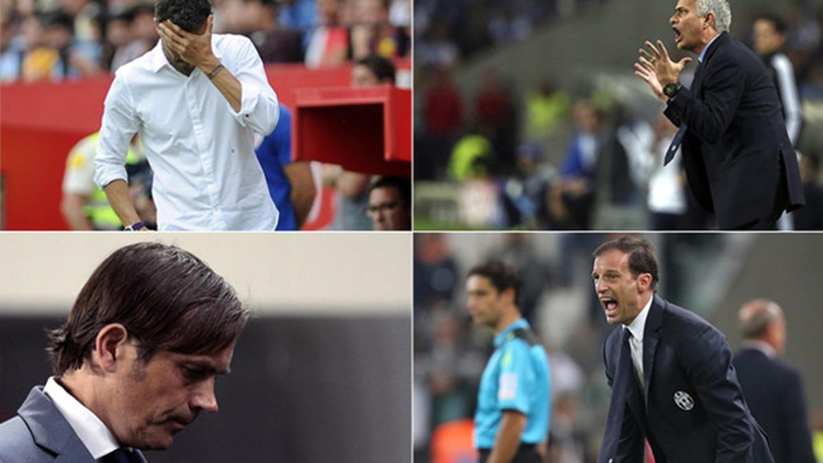 Luis Enrique, Mourinho, Cocu y Allegri no han arrancado la liga como esperaban