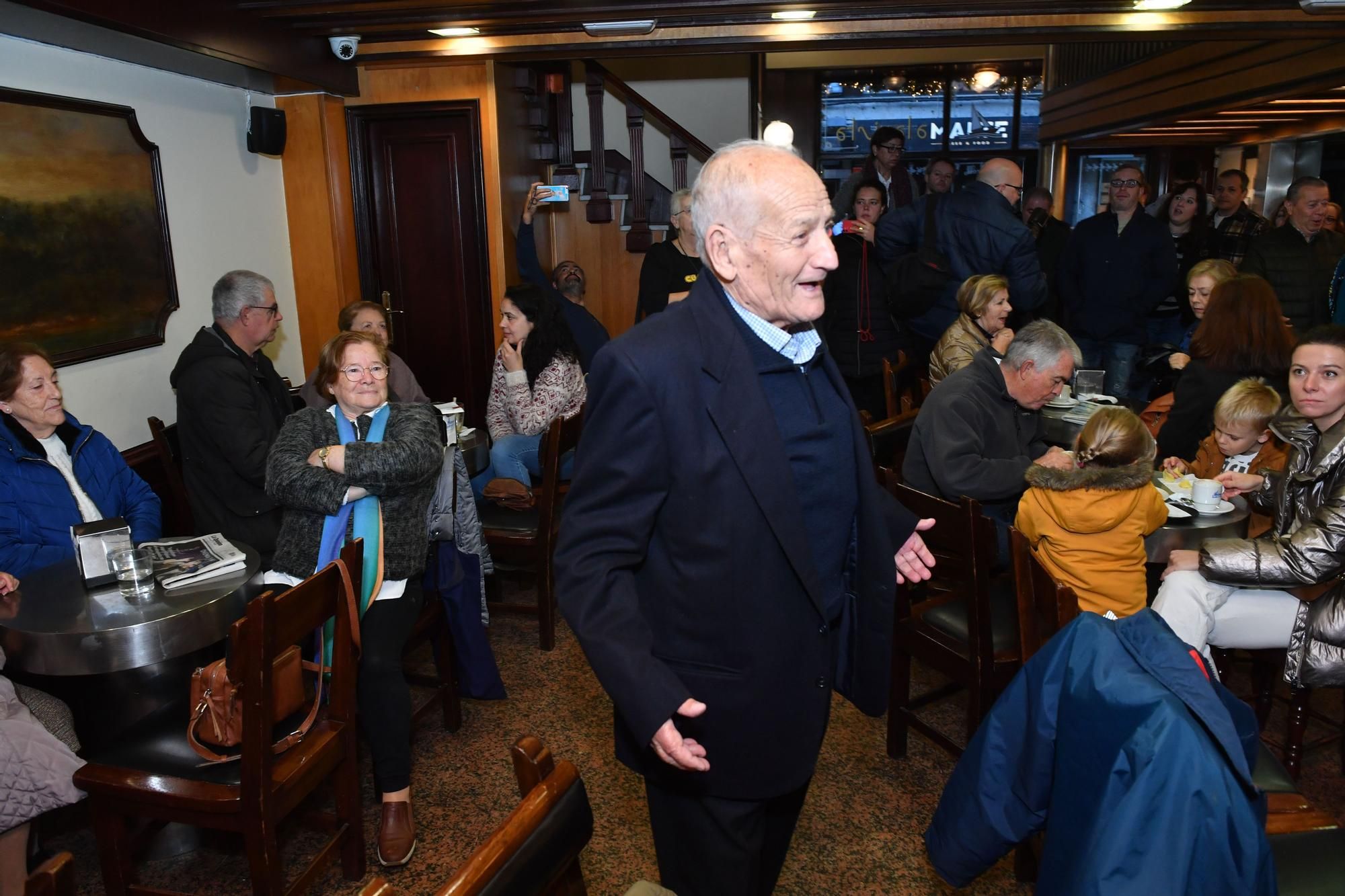 César Bonilla, en la celebración de sus 90 años