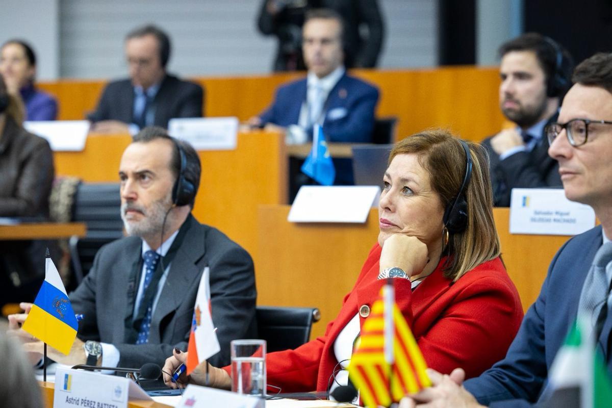 Astrid Pérez en la Asamblea Plenaria de la Conferencia de Asambleas Legislativas Regionales Europeas.